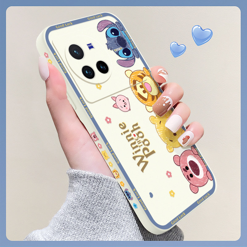 vivox80手机壳x80pro新款vivo液态硅胶x80卡通x80pro高级感维沃秋冬x