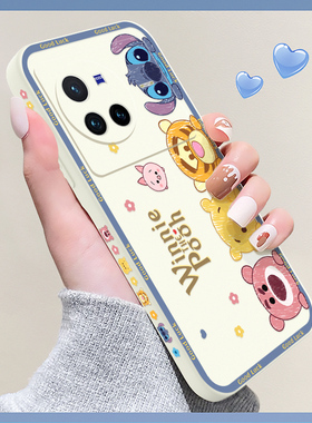 vivox80手机壳x80pro新款VIVO液态硅胶X80卡通x80Pro高级感维沃秋冬X八十全包防摔viv0创意可爱女散热保护套