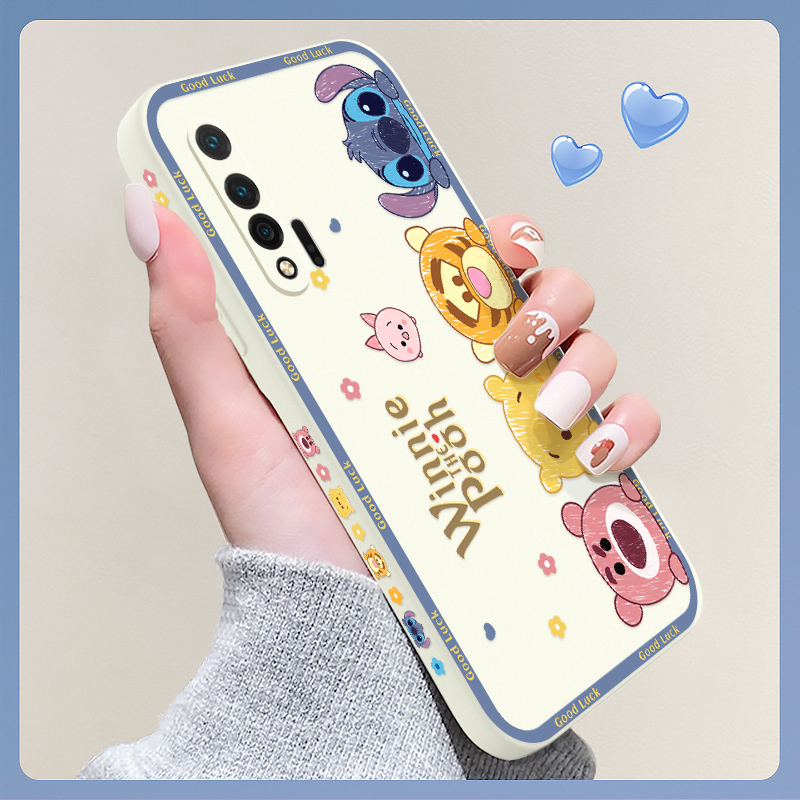 华为nova6手机壳卡通液态硅胶
