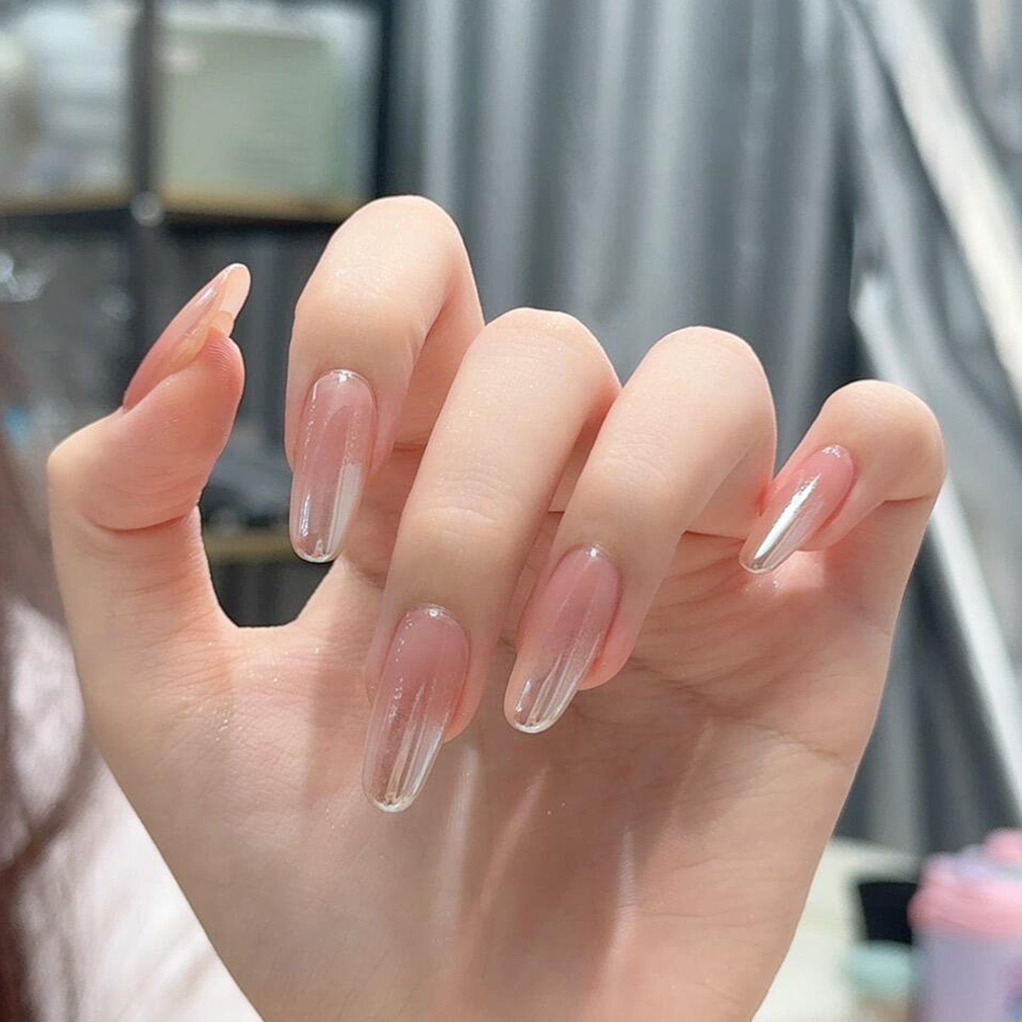 爆闪电镀渐变猫眼高级感手工美甲