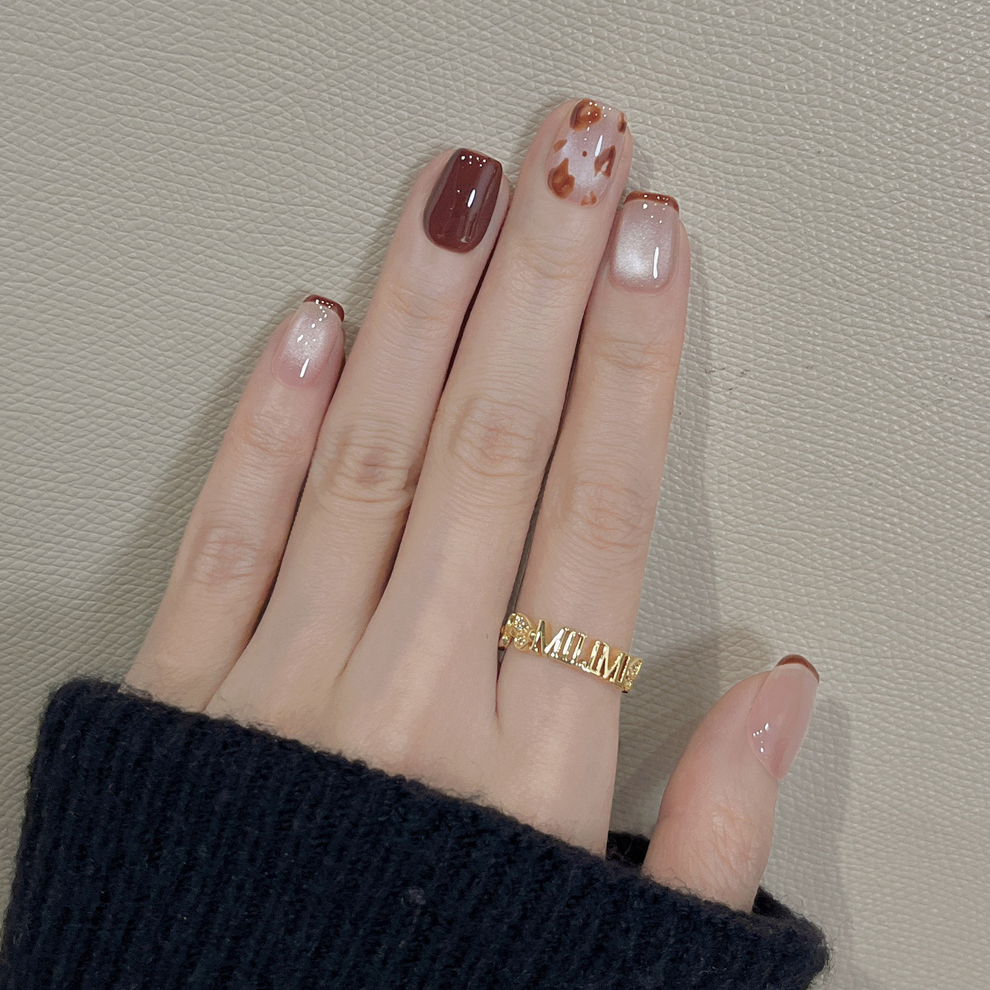 纯手工穿戴美甲法式豹纹猫眼2026新款轻奢高级感指甲贴片摩卡可可,彩妆/香水/美妆工具,穿戴甲/甲片,淘宝优惠券,粉丝福利购,淘宝优惠卷