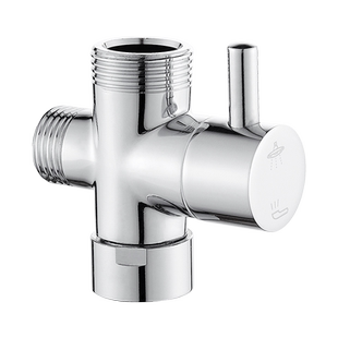 全铜快开分水器淋浴花洒切换配件一进二出三通阀4分6分转换器接头