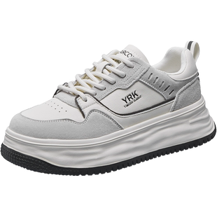 意尔康女鞋2024春季新款面包鞋厚底百搭休闲溶解小白鞋女板鞋单鞋