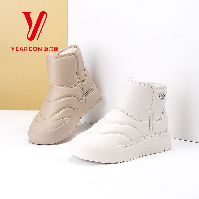 意尔康女靴2025新款冬季雪地靴女