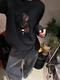 高品质加厚德容图案印花打底衫