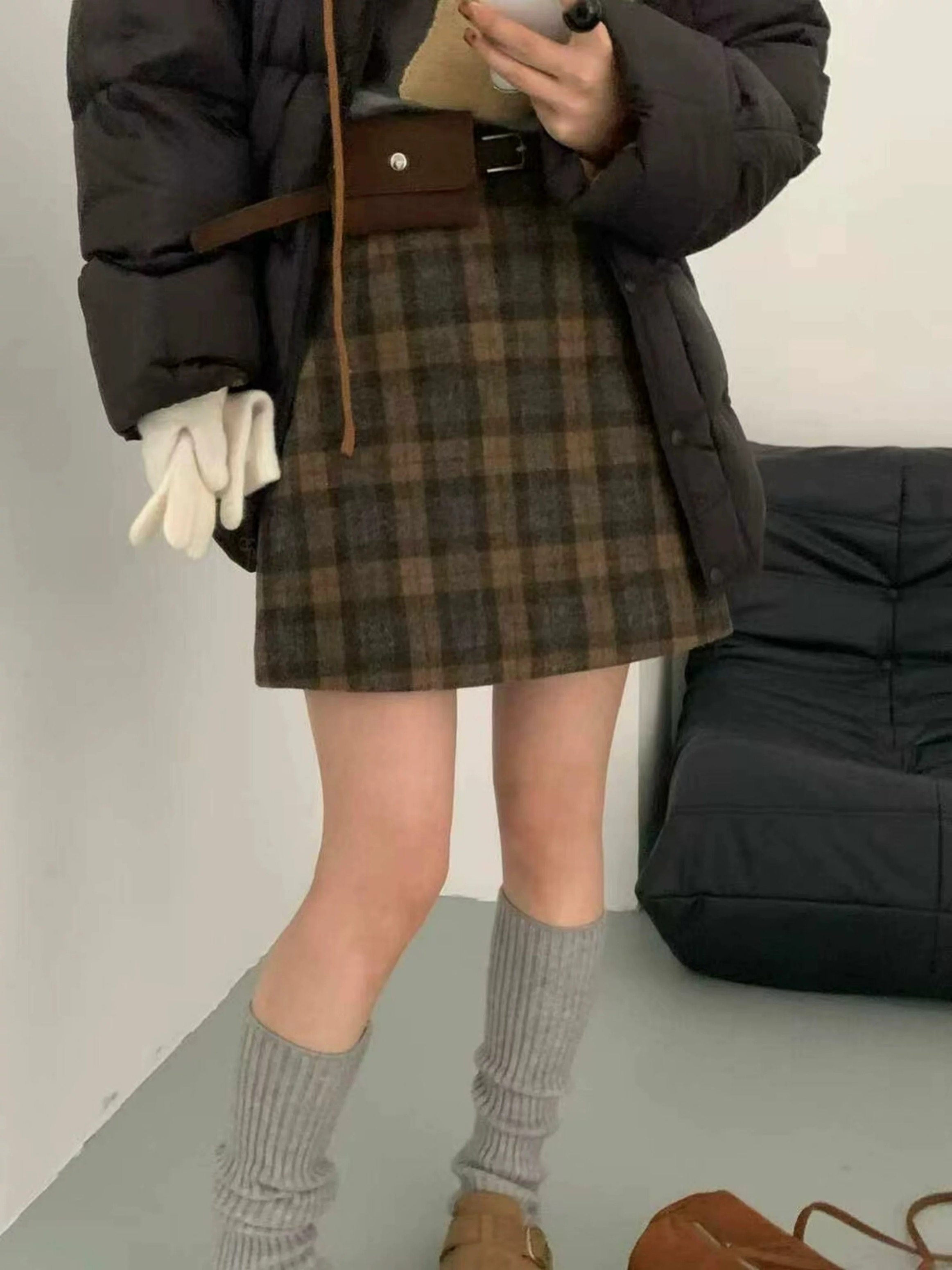 高品质羊毛格子半身裙,女装/女士精品,大码半身裙,淘宝优惠券,粉丝福利购,淘宝优惠卷