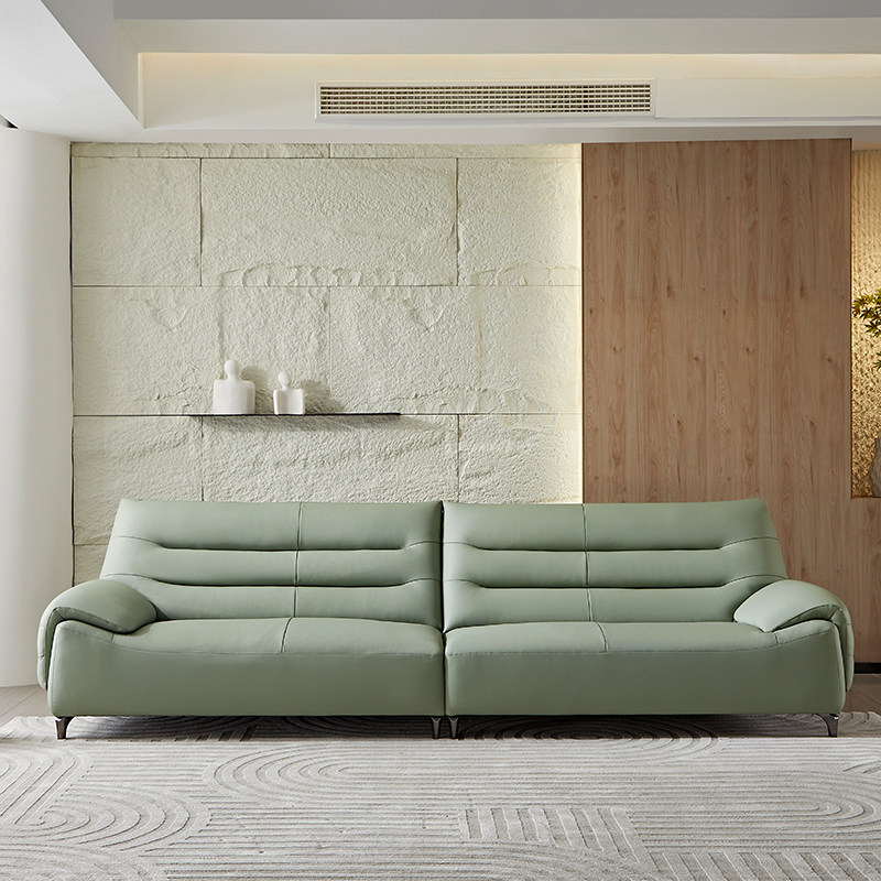 全友家居门店同款 22779 皮卡诺 现代简约 头层黄牛皮 直排皮沙发