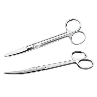 医用组织剪刀医疗外科手术剪钝头造口袋专用不锈钢直圆头弯圆细头