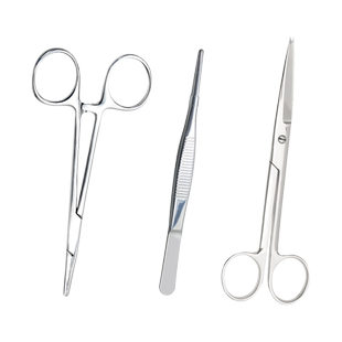 医用不锈钢镊子夹外科手术医疗器械眼科带齿防滑圆头敷料镊镊睫毛