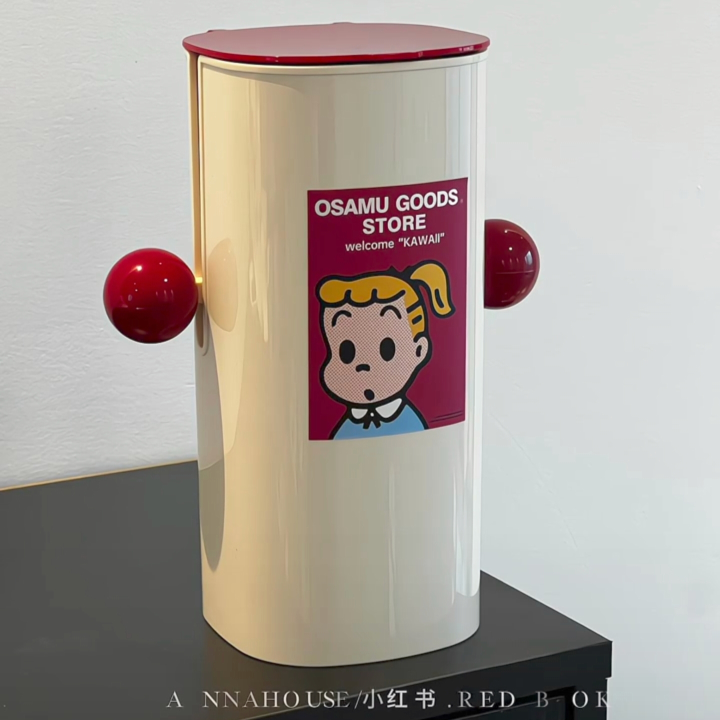 ANNAHOUSE家居馆自动升降化妆品收纳盒桌面梳妆台化妆刷收纳筒防