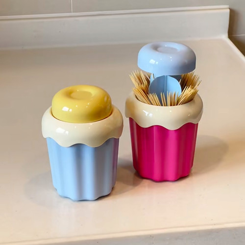 ANNAHOUSE家居馆甜品牙签盒牙签筒牙线盒2025新款自动弹出牙签罐