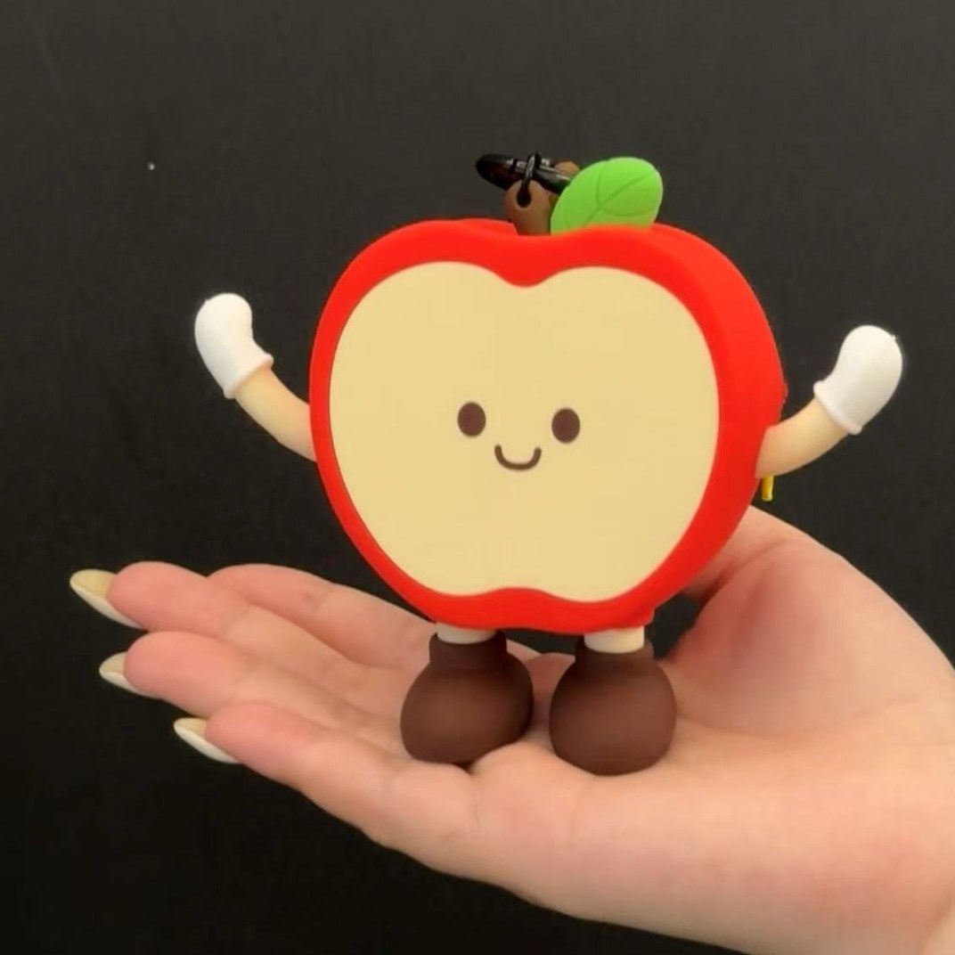 苹果耳机包挂件迷你收纳包创意苹果钥匙零钱口红收纳包硅胶包挂件