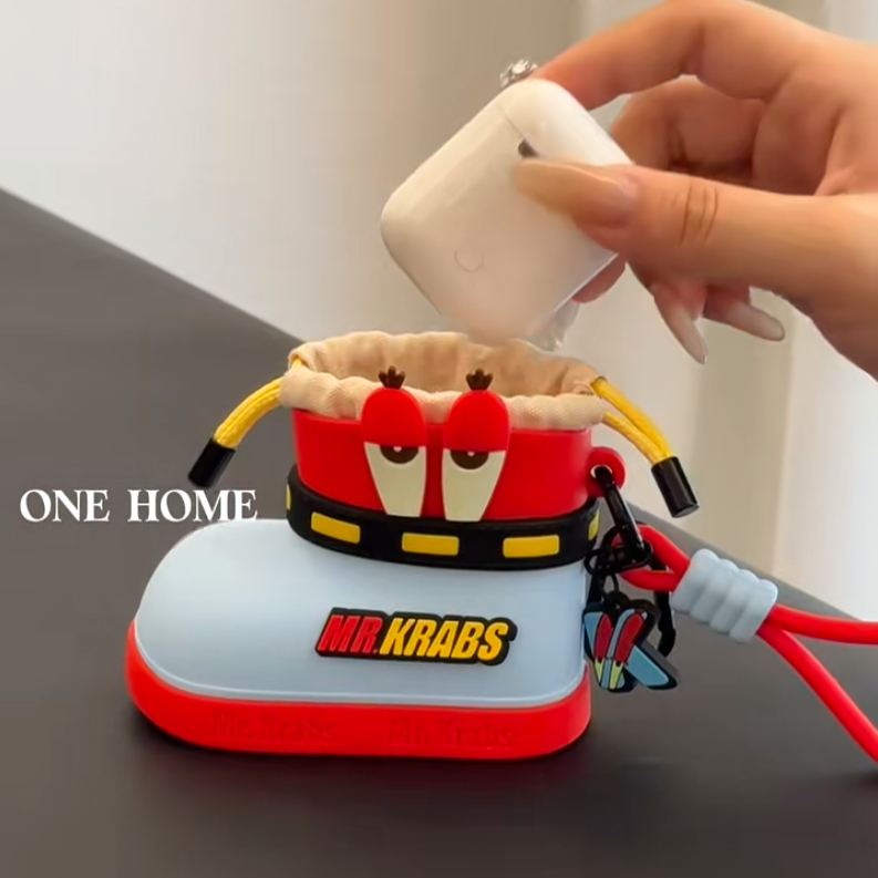 ANNAHOUSE海绵宝宝正版授权爆款雨靴包潮人耳机包休闲鞋子包挂件