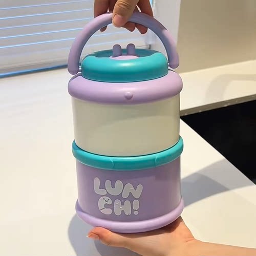 304不锈钢双层保温饭盒上班族学生双层密封通勤可微波炉加热饭盒