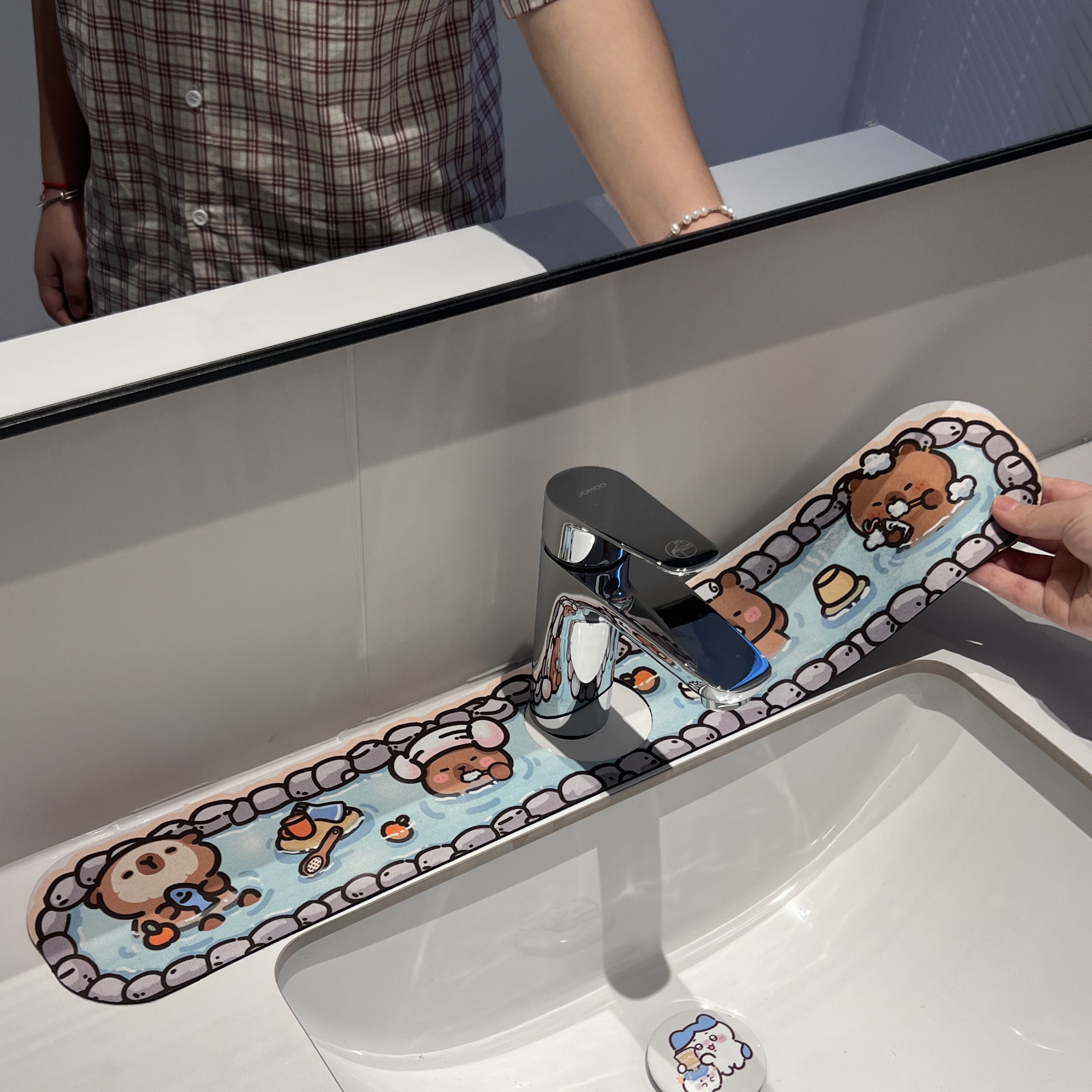 可爱卡通卫生间洗手台吸水垫台面厨房水龙头沥水垫窄款硅藻泥杯垫,餐饮具,餐垫,淘宝优惠券,粉丝福利购,淘宝优惠卷