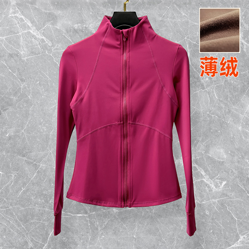 秋冬加绒跑步运动外套女时尚气质