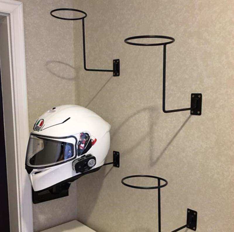头盔展示架墙壁挂收纳架摩托店帽架靠墙帽子加厚俱乐部陈列架展架