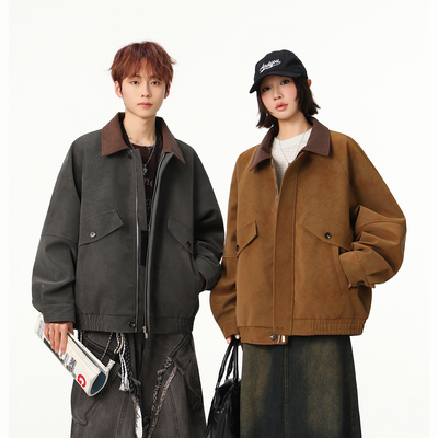 壹秋家原创设计加绒皮衣