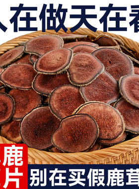 梅花鹿鹿茸片鹿茸血片干片角片正品泡酒料药材滋补整枝红粉片20克