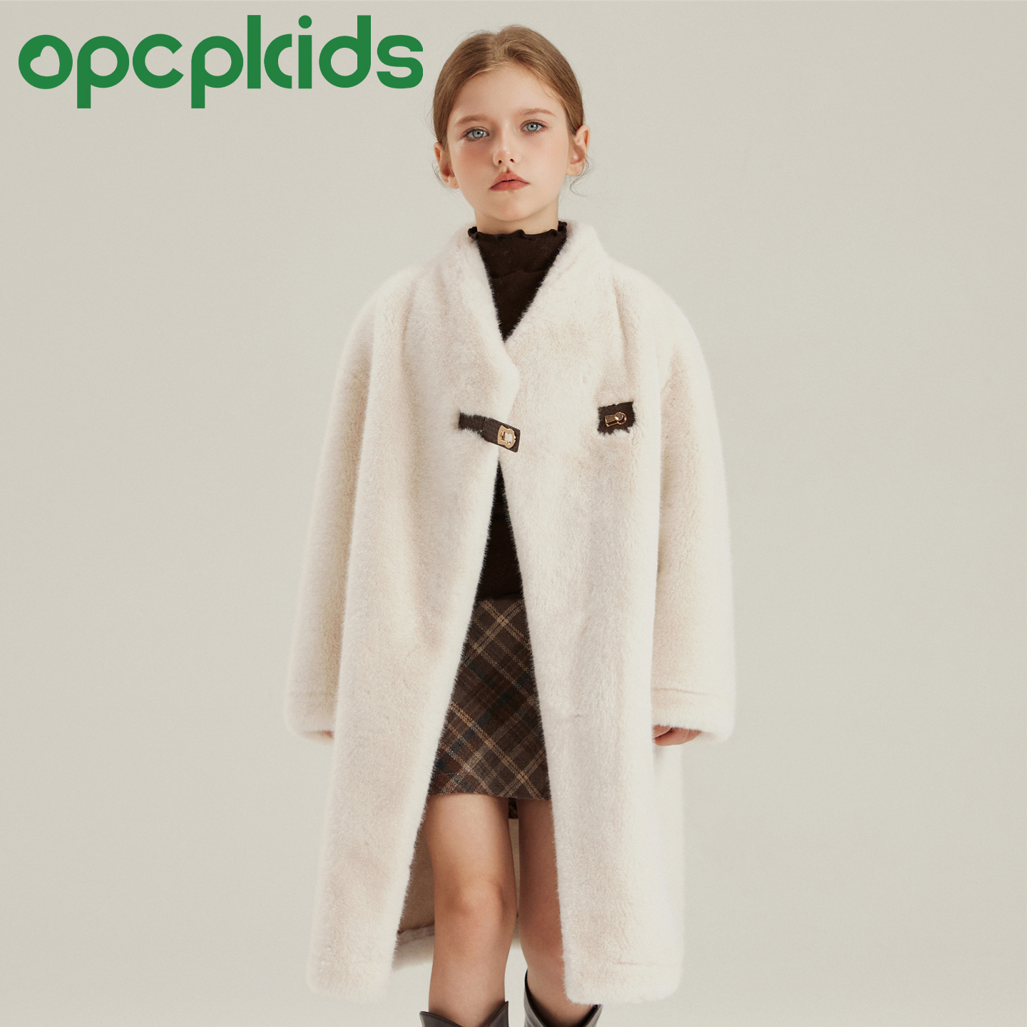 儿童皮草外套2025秋冬新款