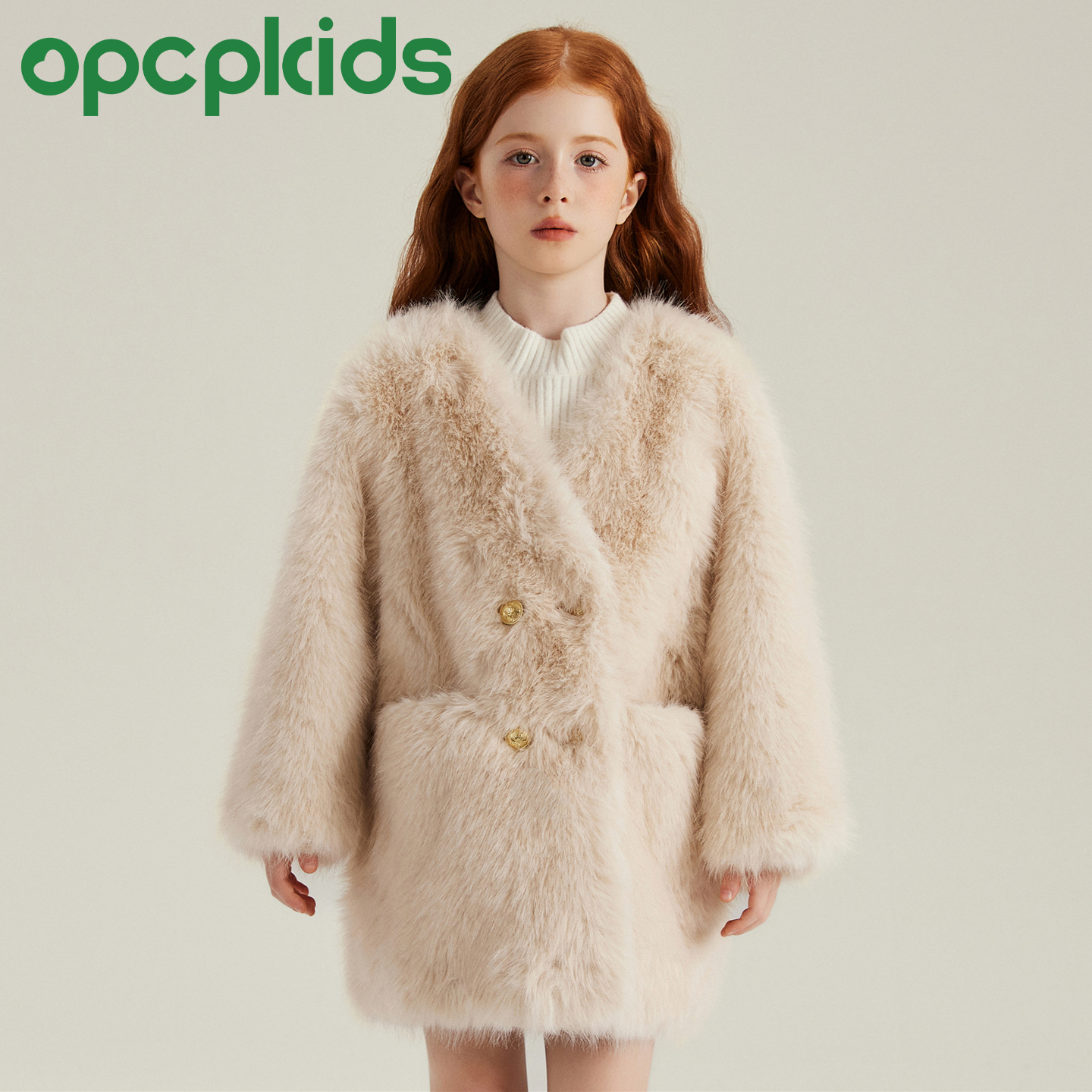儿童皮草外套秋冬新款女童