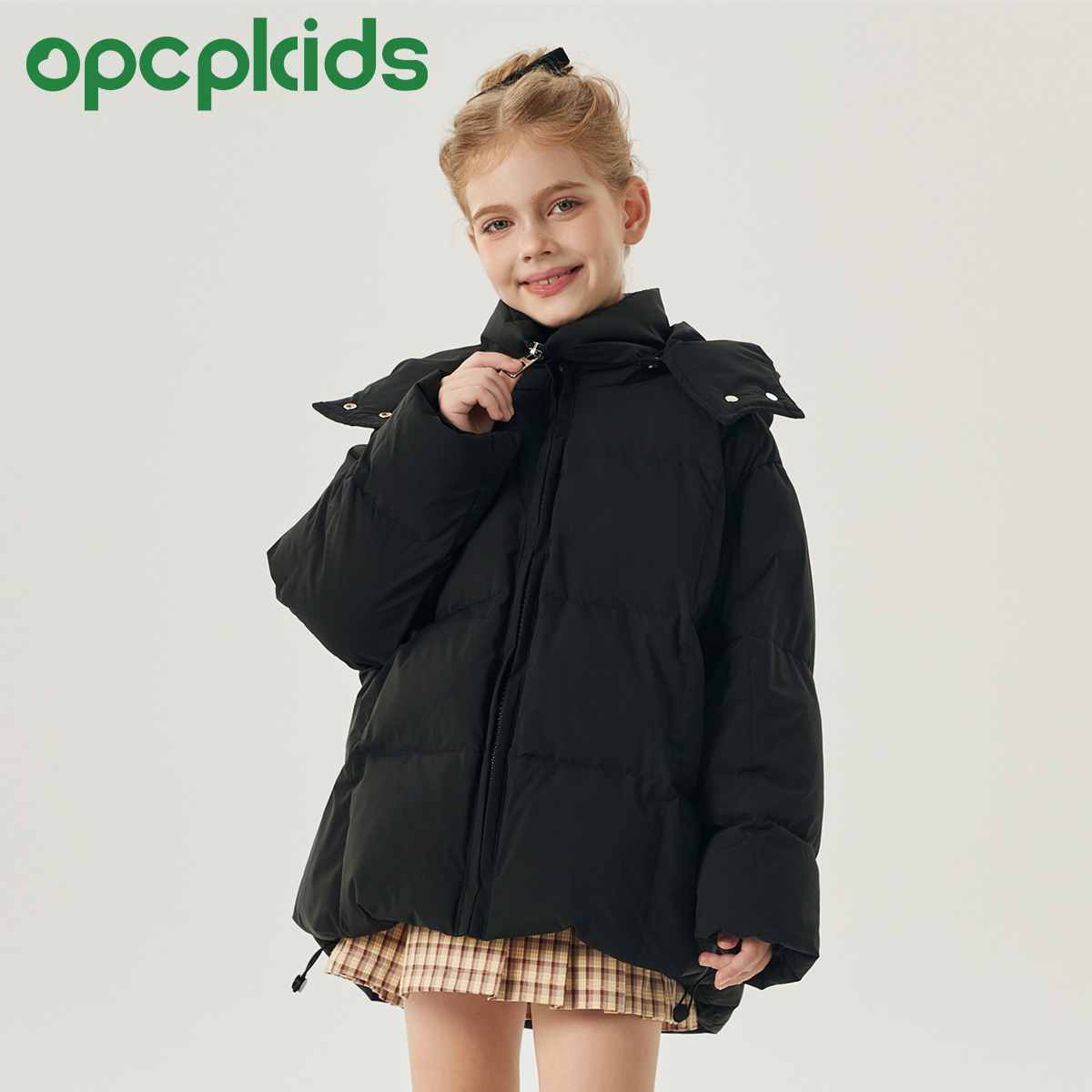 OPCP新款儿童羽绒服90白鸭绒