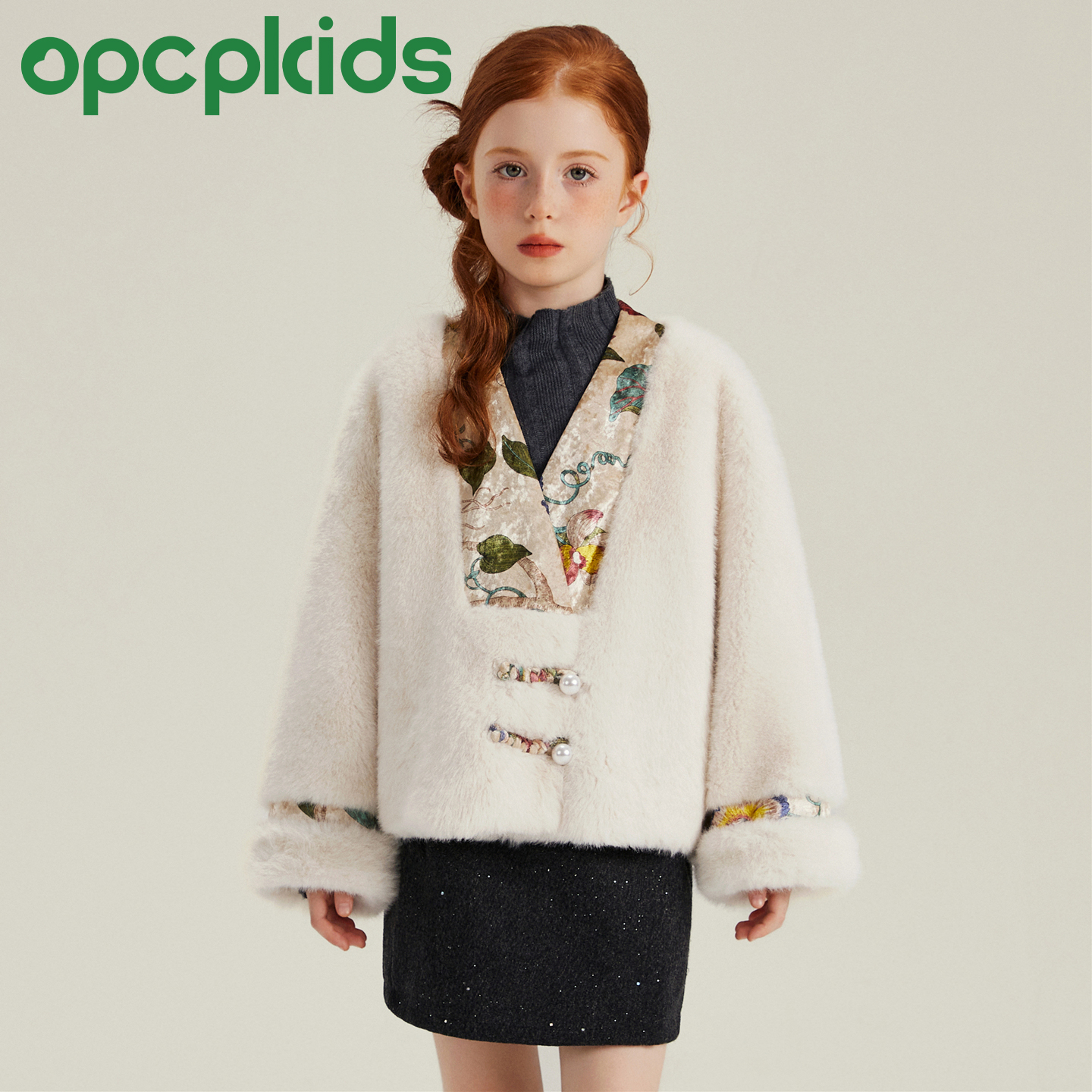 儿童皮草外套秋冬新款仿水貂毛