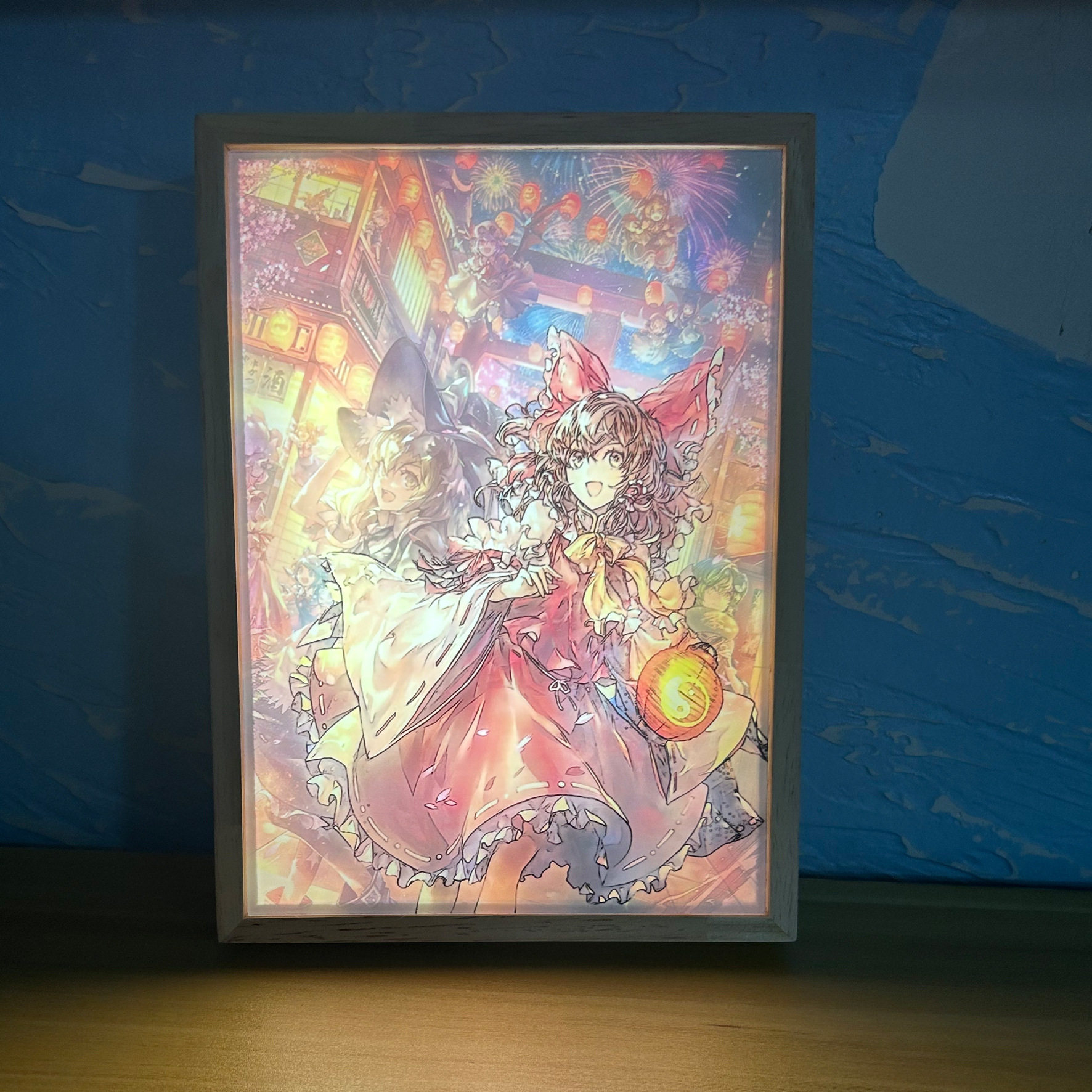 幻想乡灯光画东方Project创意发光氛围灯小夜灯摆件卧室动漫人物