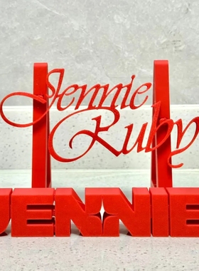 JENNIE Ruby专辑周边桌面摆件摆放支架非插小卡3D打印高级有质感