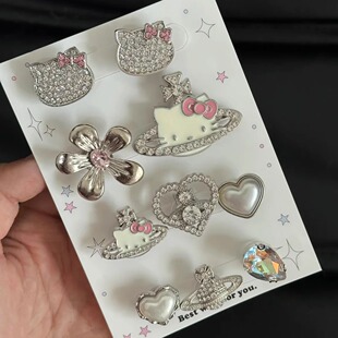 hellokitty金属鞋花女适配洞洞鞋配饰crocs高级感鞋扣卡骆驰卡扣