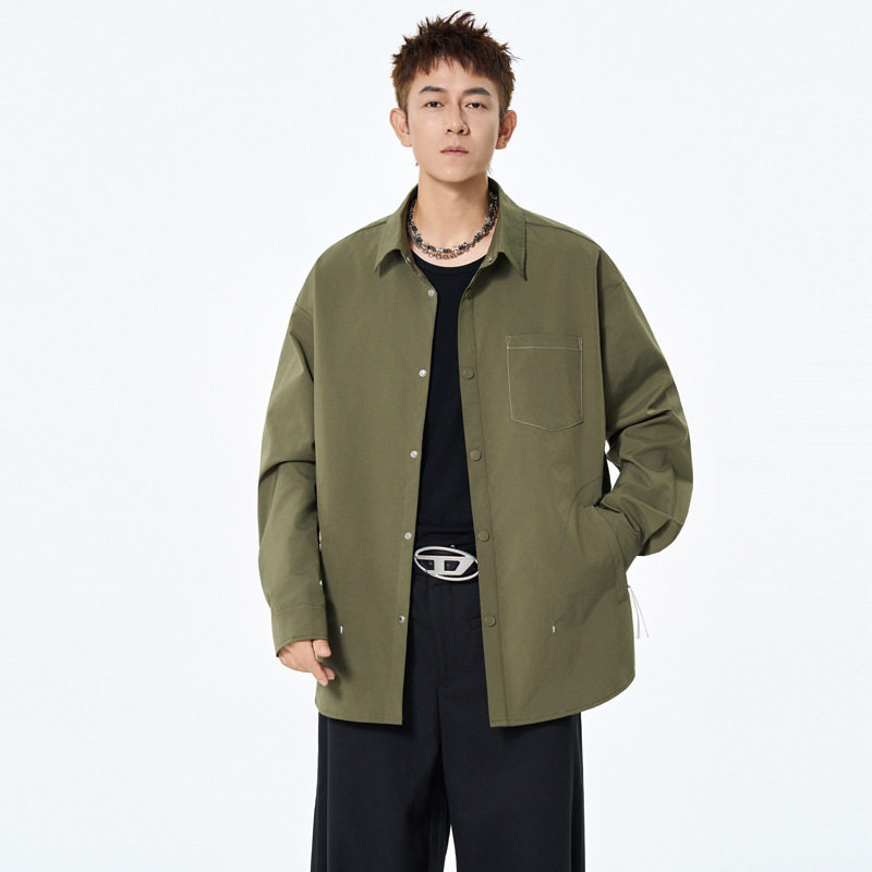 长袖衬衫男春秋新款休闲外套男款工装潮牌垂感易打理男士衬衣,男装,牛仔衬衫,淘宝优惠券,粉丝福利购,淘宝优惠卷