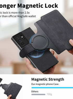 S26U/S25适用三星S24Ultra/S23/S22手机壳S21/S20FE翻盖皮套note20U/10+二合一磁吸分离A55/A32/A35/A53/A17