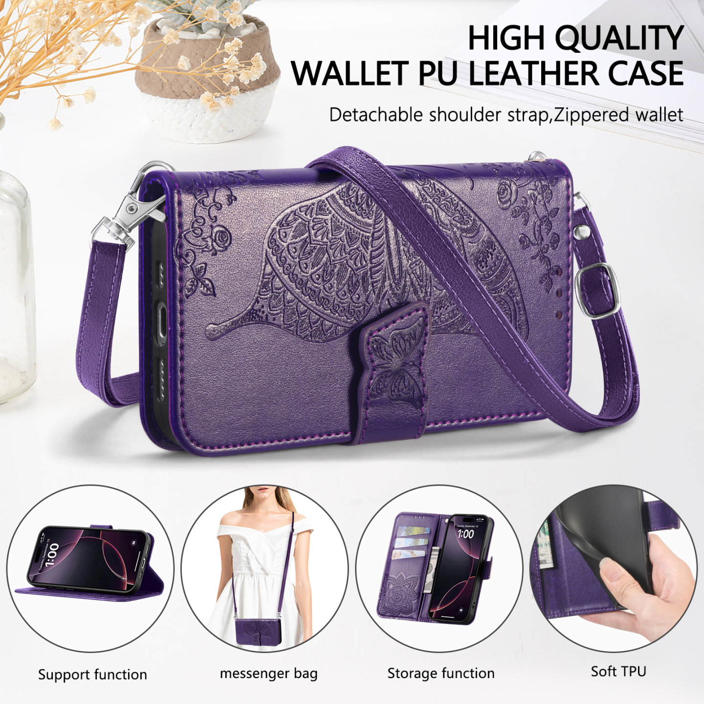 适用华为Nova15手机壳14带挂绳13pro防摔12全包Pura80ultra翻盖mate80保护套70简约max斜挎钱包皮套+背带新款