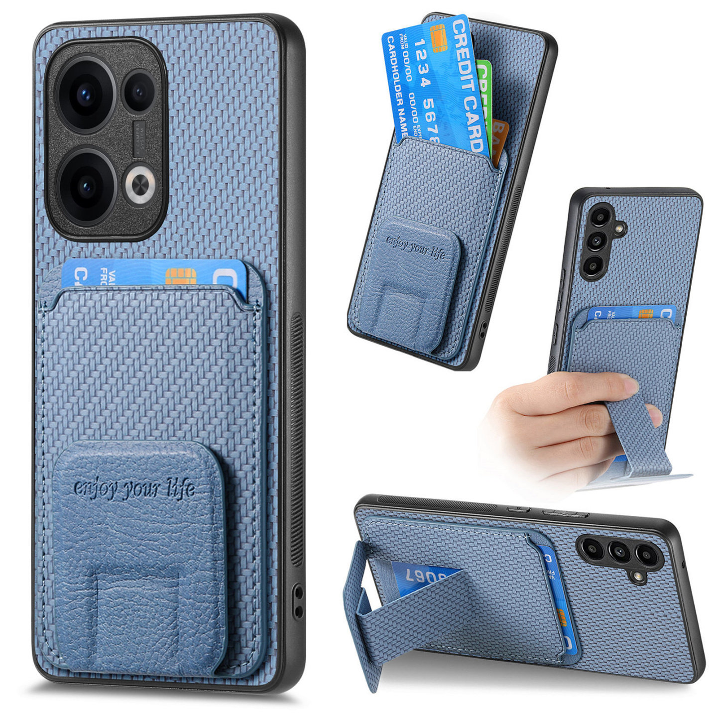 隐藏支架适用OPPO Reno14pro卡包手机壳Reno13F带卡槽Reno12国际版放零钱插卡find X8套X7防摔