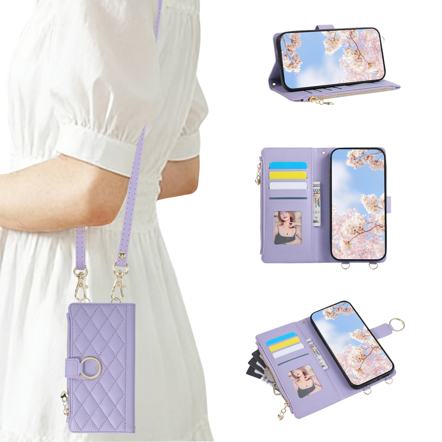适用小米15T手机壳插卡14翻盖13皮套12背带11斜挎17红米Note15pro+全包挂绳K90防摔F8Ultra新款Poco F7放卡X8