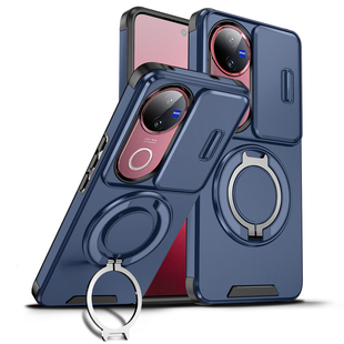 防摔保护套 V50手机壳360旋转指环扣V50lite全包支架一体摄像头推拉窗V40pro新款 高级滑盖镜头适用vivo V60