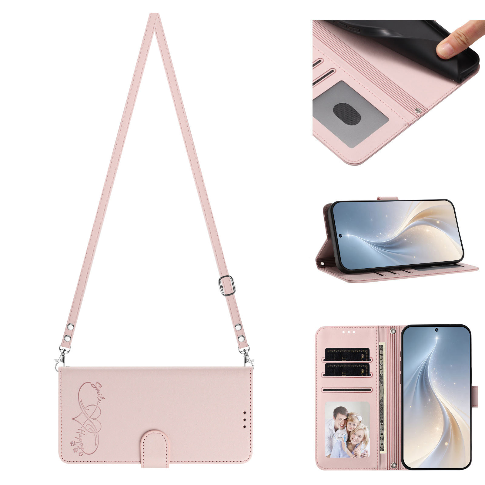 适用OPPO Reno16/15promax/14手机壳12翻盖13F皮套11F斜挎卡包A78全包防摔零钱包A79挂绳Find X9放卡片X8新款