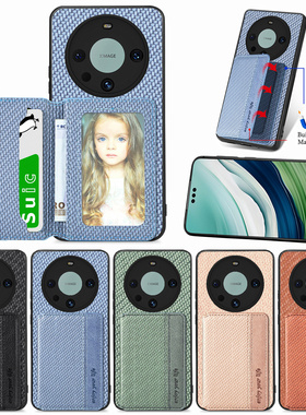 适用华为mate80pro手机壳带卡包mate70可放卡nova14收纳支架pura70pro插卡p60卡套p50门禁卡Art防摔12钱包+