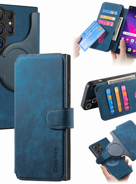 适用三星S25Ultra/S24/S23/S22手机壳S21/S20FE翻盖皮套note20U/10+/A17二合一磁吸A55/A32/A35/A53/A22/A56