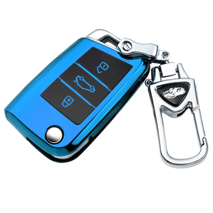 大众钥匙套朗逸plus新速腾途观l凌度探歌宝来polo高尔夫7专用壳包