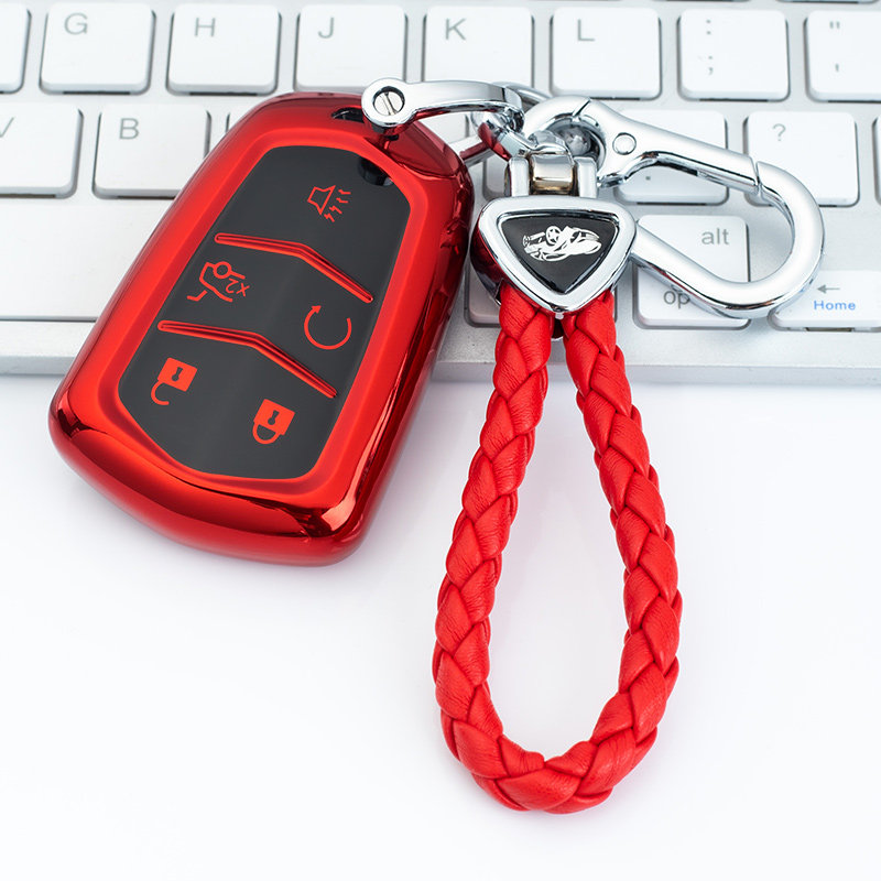 适用凯迪拉克ct4钥匙套atsl/cts/xts钥匙包ct6/xt5/srx车钥匙壳扣
