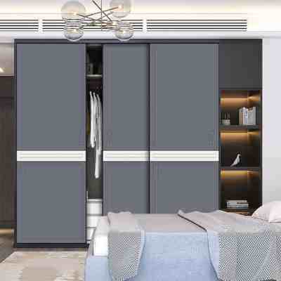 新款衣柜门推拉门定制钢化玻璃推拉门网红移门定做实木推拉滑移门