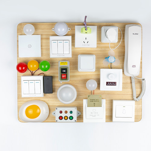 宝宝忙碌板diy配件风扇红绿灯