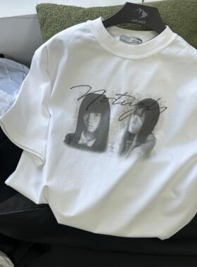 NOT UGLY 杀死比尔主题photo栗山千明人像反缝覆古boxy短袖T恤