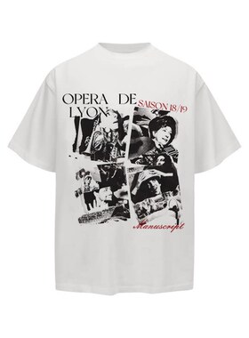 MANUSCRIPT 咏叹歌剧印花t 人像数码印花冰感clean fit索罗娜短袖