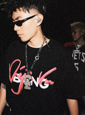 邦BANG「Dejavu」幻影文字短TEE刘聪同款宽松说唱短袖T恤情侣男女