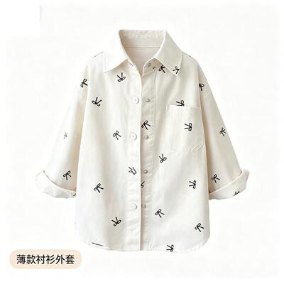 女童秋装外套新款学生版薄款女孩秋季衬衣开衫儿童春秋款衬衫外穿