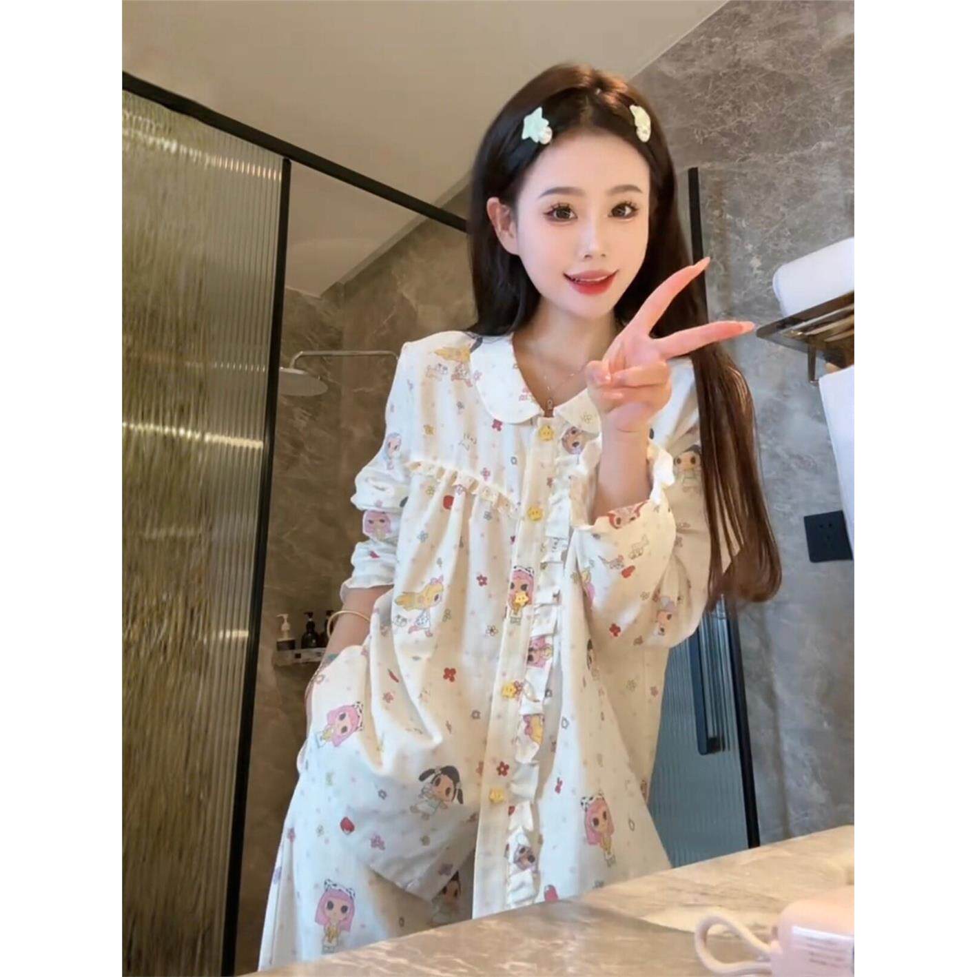 娃娃领睡衣女款秋季新款