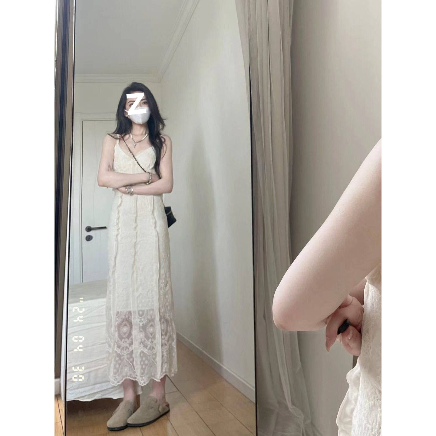 荷叶边吊带连衣裙女2026夏季女装