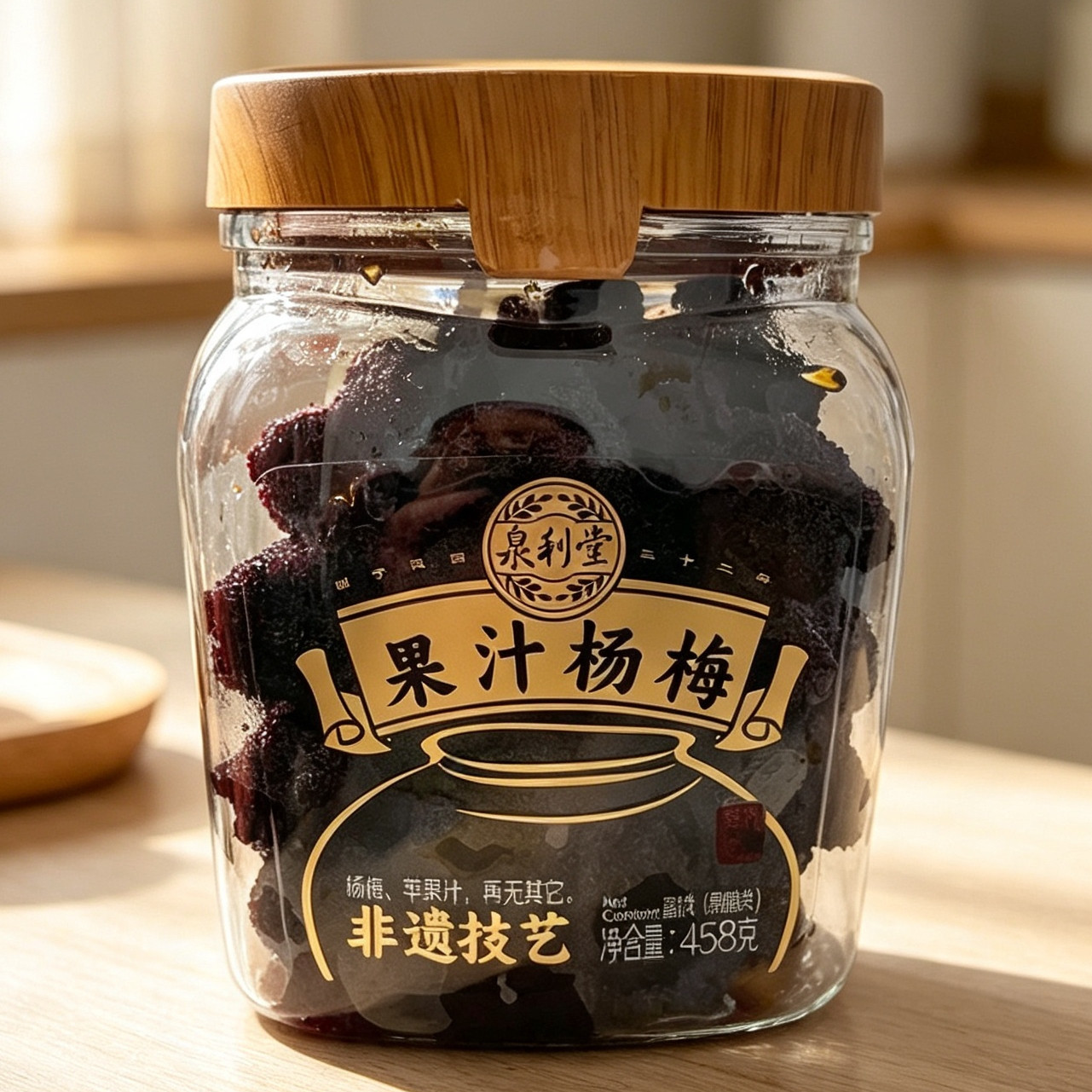 【泉利堂果汁杨梅】福建话梅干蜜饯果脯干罐装零食杨梅果条李梅